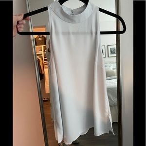 Ann Taylor High Neck Sleeveless Top - light blue